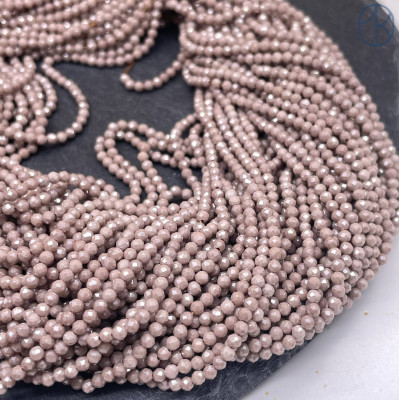 Циркон огранка серо-коричневый непрозрачный 2 мм (кубический цирконий, фианит) 