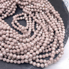 Циркон огранка серо-коричневый непрозрачный 4 мм (кубический цирконий, фианит) 