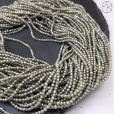 Циркон огранка серый 2 мм (кубический цирконий, фианит) 