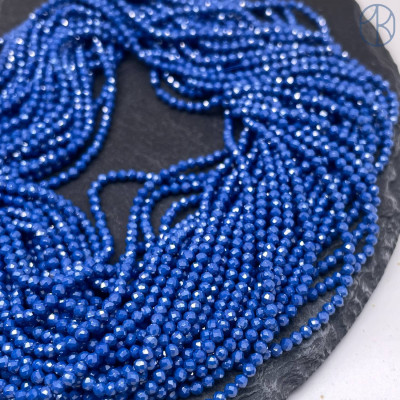 Циркон огранка синий непрозрачный 2 мм (кубический цирконий, фианит) 