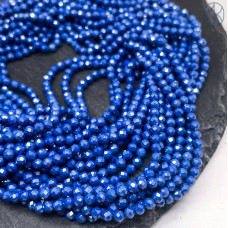 Циркон огранка синий непрозрачный 3 мм (кубический цирконий, фианит) 
