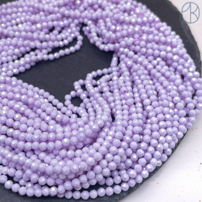 Циркон огранка сиреневый непрозрачный 3 мм (кубический цирконий, фианит) 