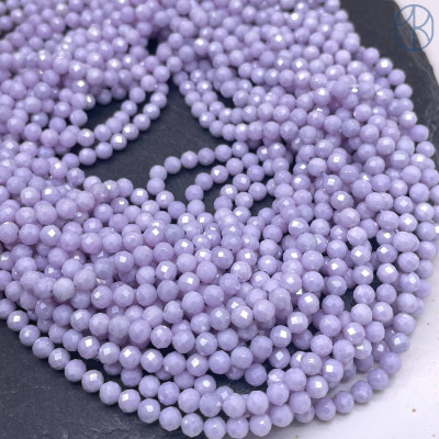 Циркон огранка сиреневый непрозрачный 4 мм (кубический цирконий, фианит) 