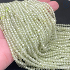 Циркон огранка светло-зеленый 3 мм (кубический цирконий, фианит) 