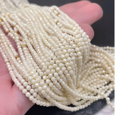 Циркон огранка светло-желтый непрозрачный 2 мм (кубический цирконий, фианит) 