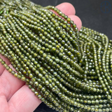 Циркон огранка темно-зеленый 3 мм (кубический цирконий, фианит) 
