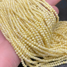 Циркон огранка желтый непрозрачный 2 мм (кубический цирконий, фианит) 