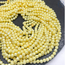 Циркон огранка желтый непрозрачный 4 мм (кубический цирконий, фианит) 