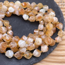 Цитрин крученая огранка 10 мм Цитрин крученая огранка 10 мм