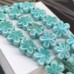 Цветок керамика, цвет бирюзовый 12 мм штучно