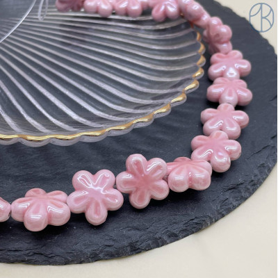 Цветок, керамика, цвет розовый 18 мм