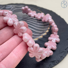 Цветок, керамика, цвет розовый 18 мм