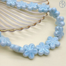 Цветок керамика, цвет светло-голубой 18 мм