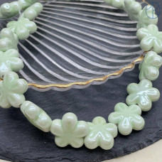 Цветок керамика, цвет светло-зеленый 18 мм