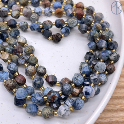 Дюмортьерит крученая огранка 8 мм