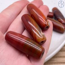 Дзи природные из агата №17 38х12 мм штучно