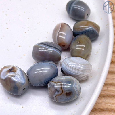 Дзи природные из агата №21 18х15 мм штучно