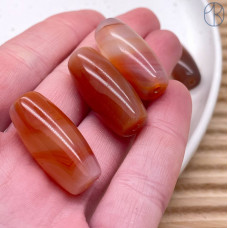 Дзи природные из агата №22 24х12 мм штучно