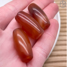 Дзи природные из агата №23 24х12 мм штучно