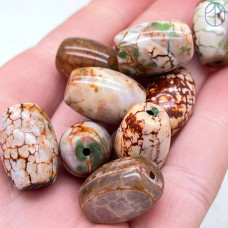 Дзи природные из агата №27 19х14 мм штучно