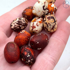 Дзи природные из агата №29 16х12 мм штучно