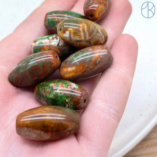 Дзи природные из агата №33 24х13 мм штучно