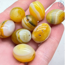 Дзи природные из агата №37 21х14 мм штучно