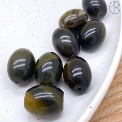 Дзи природные из агата №38 21х14 мм штучно