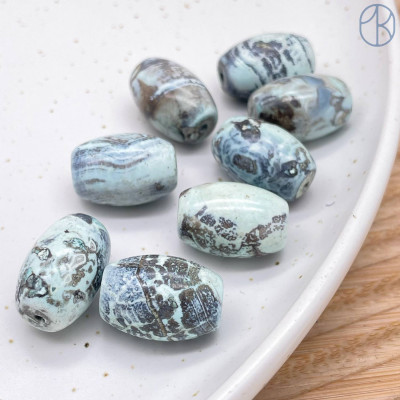 Дзи природные из агата №39 21х14 мм штучно