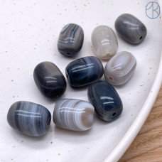 Дзи природные из агата №40 18х14 мм штучно