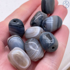 Дзи природные из агата №40 18х14 мм штучно