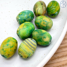 Дзи природные из агата №5 19х15 мм штучно