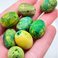 Дзи природные из агата №5 19х15 мм штучно