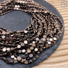 Гематин имитация, цвет коричневый круг 6 мм