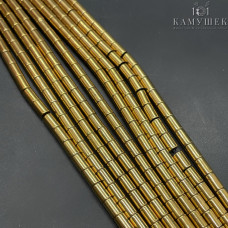 Гематин трубочки имитация, цвет золото 6*4 мм