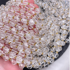 Горный хрусталь крученая огранка 8 мм