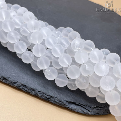 Горный хрусталь матовый 12 мм