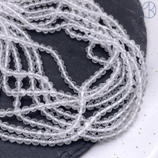 Горный хрусталь мелкая огранка 4 мм (128 граней)