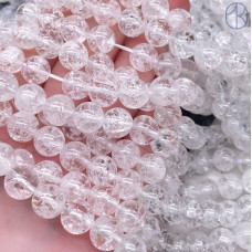 Горный хрусталь (с эффектом снежного кварца) 10 мм