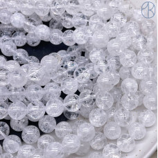 Горный хрусталь (с эффектом снежного кварца) 12 мм