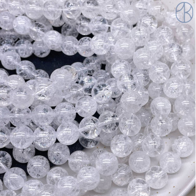 Горный хрусталь (с эффектом снежного кварца) 12 мм