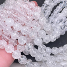 Горный хрусталь (с эффектом снежного кварца) 12 мм