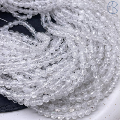 Горный хрусталь (с эффектом снежного кварца) 6 мм