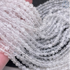 Горный хрусталь (с эффектом снежного кварца) 6 мм