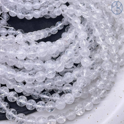 Горный хрусталь (с эффектом снежного кварца) 8 мм