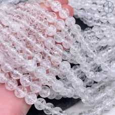 Горный хрусталь (с эффектом снежного кварца) 8 мм