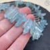 Горный хрусталь, сколы тонированные, цвет голубой 30-15 мм