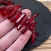 Горный хрусталь, сколы тонированные, цвет красный 15-30 мм 