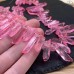 Горный хрусталь, сколы тонированные, цвет розовый 15-30 мм 