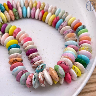 Говлит (магнезит) микс рондель 14х5 мм